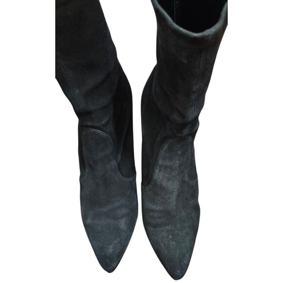Stuart Weitzman Clinger Black Suede Booties - Size 9.5 M - Picture 4 of 15